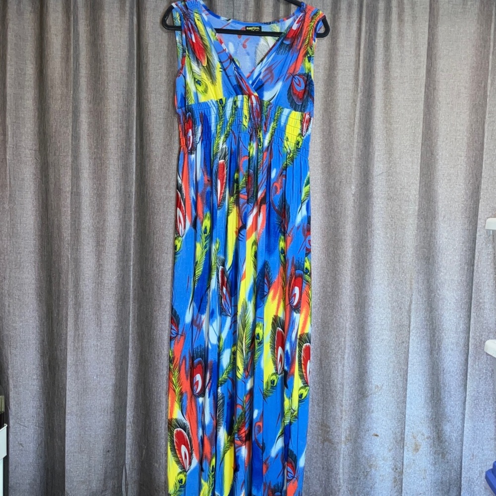 Colorful Abstract Maxi Dress
